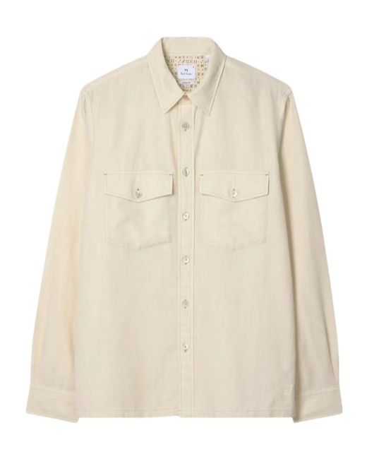 Paul Smith Natural Lyocell Patch Pocket Shirt for men