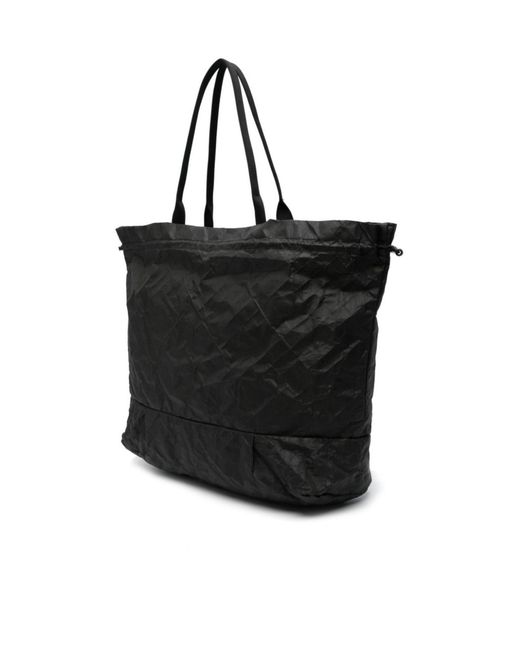 Roa Black Crinkled-Finish Tote Bag for men