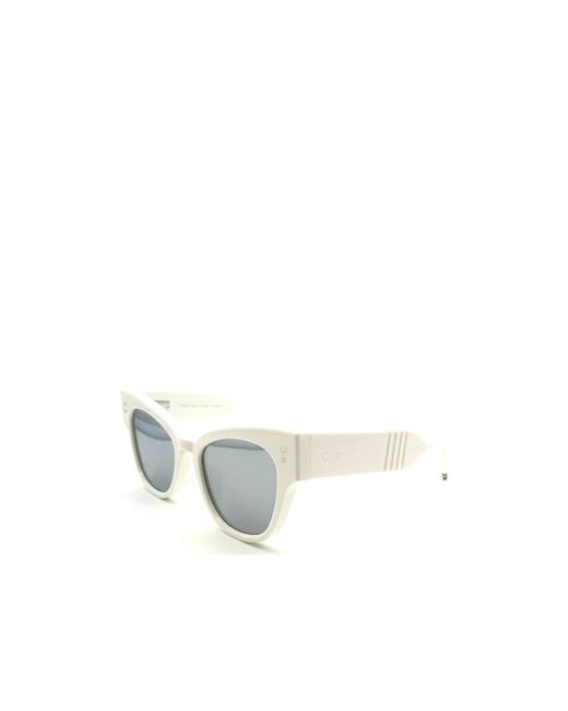 Thom Browne White Eyewear Cat-Eye Frame Sunglasses for men