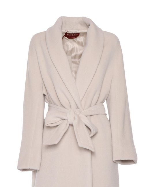 Max Mara Natural Studio Belted Long-Sleeved Coat