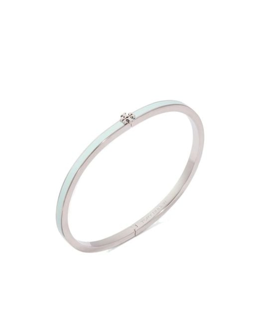 Tory Burch White Icon Thin Enamel Bracelet