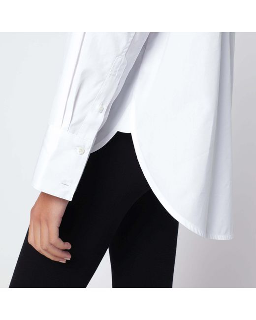 Totême White Button-Up Poplin Shirt
