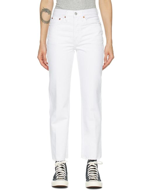 Re/done White Re Done X Levis Collaboration Jeans
