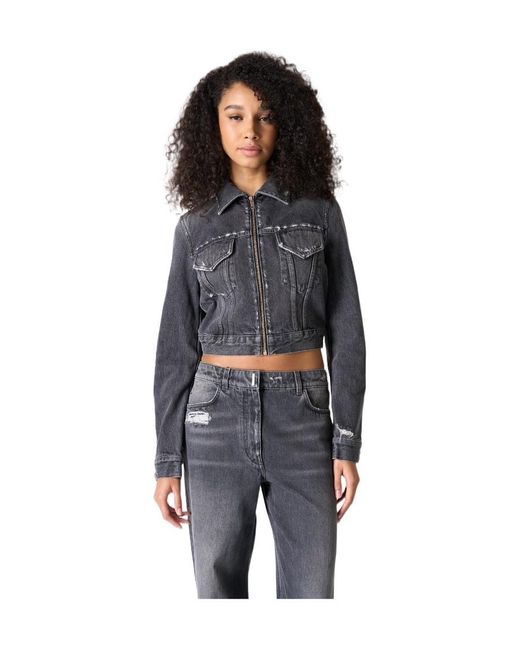 Givenchy Gray Collared Zip-Up Jacket