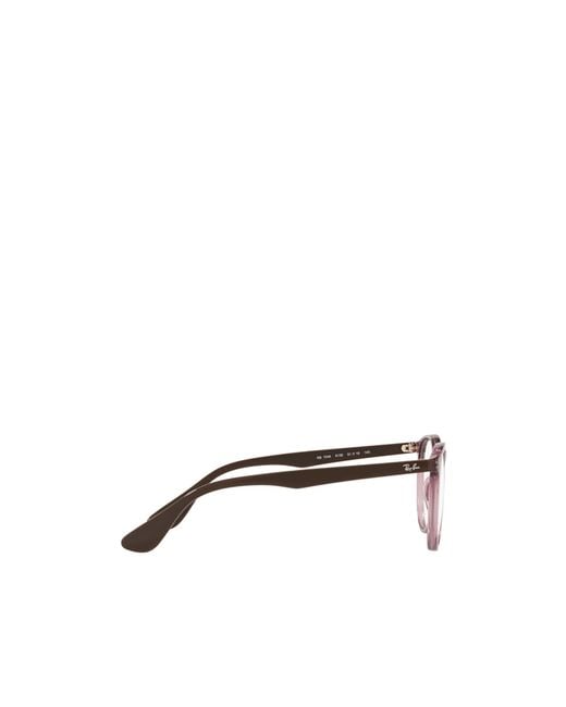 Ray-Ban White Erika Round Frame Glasses