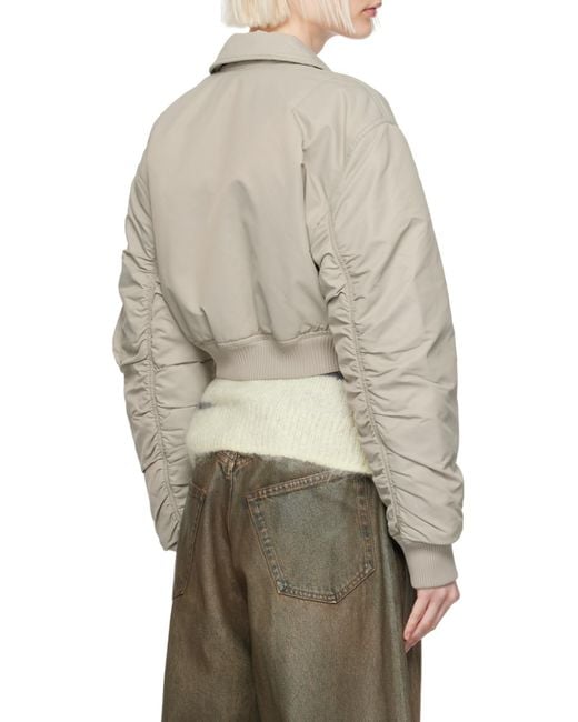 Acne White Bomber Jacket