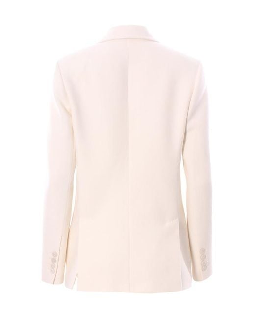 Eleventy Natural Double-Breasted Wool Jacket