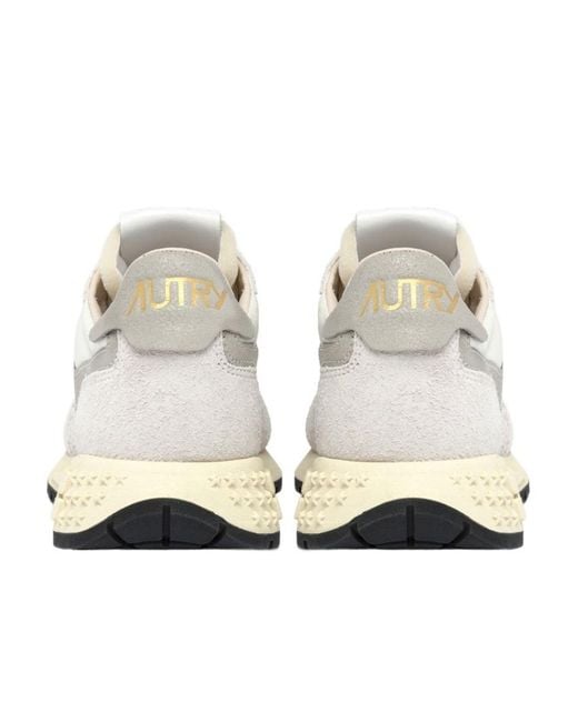 Autry White Classic Flat Shoes For for men