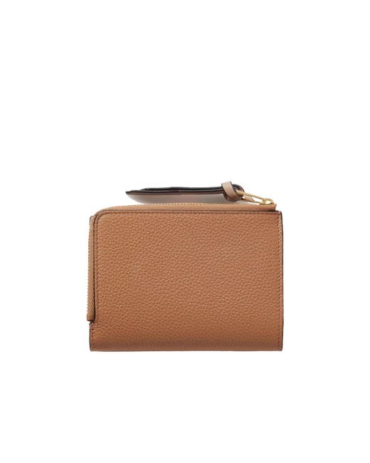 Loewe Brown Compact Zip Wallet