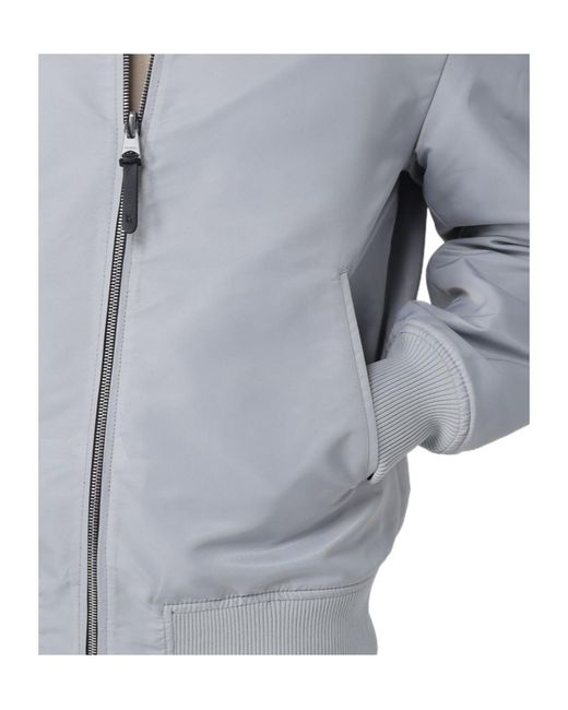 Mackage Black Easton Reversible Bomber Jacket for men