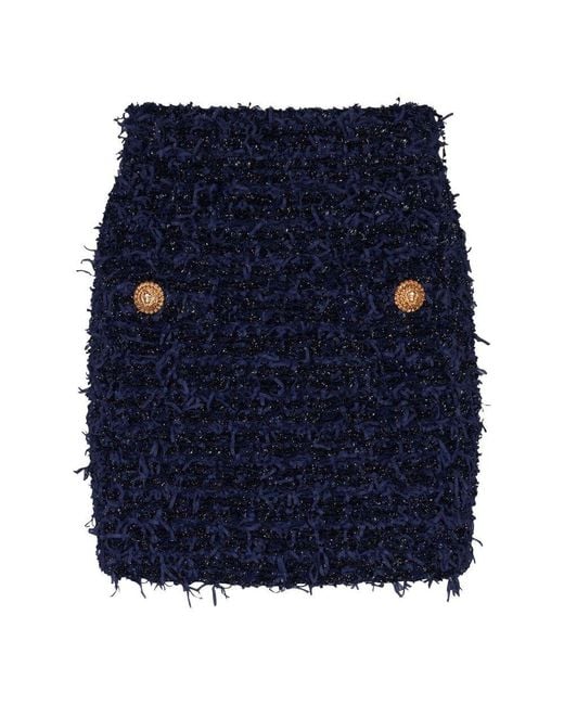 Balmain Blue Short Skirts