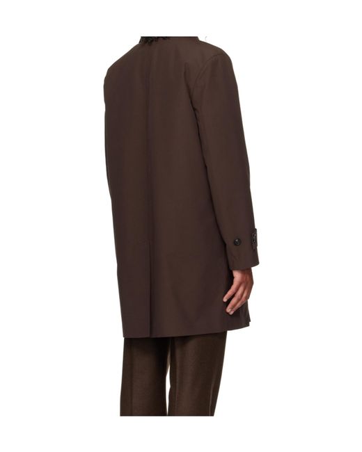 Ferragamo Brown Long Sleeve Windbreaker for men