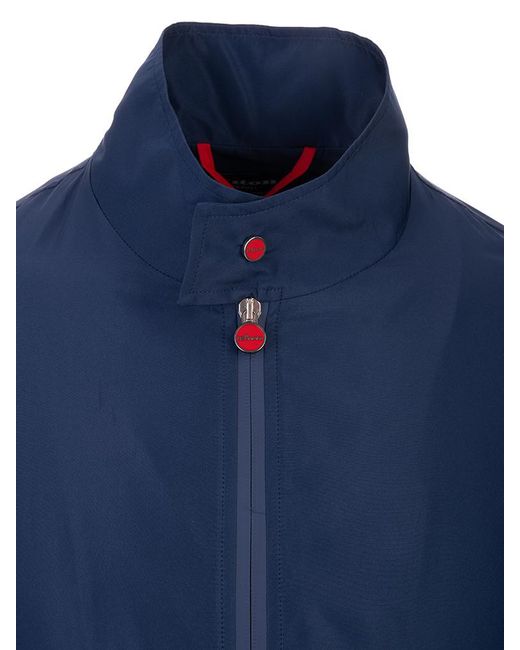 Kiton Blue Cima Zip-Up Jacket for men