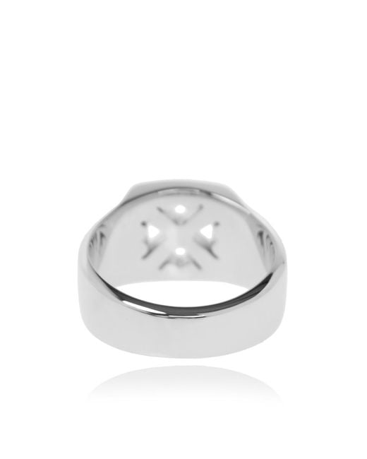 Off-White c/o Virgil Abloh White Arrow Cut Out Detailed Ring for men