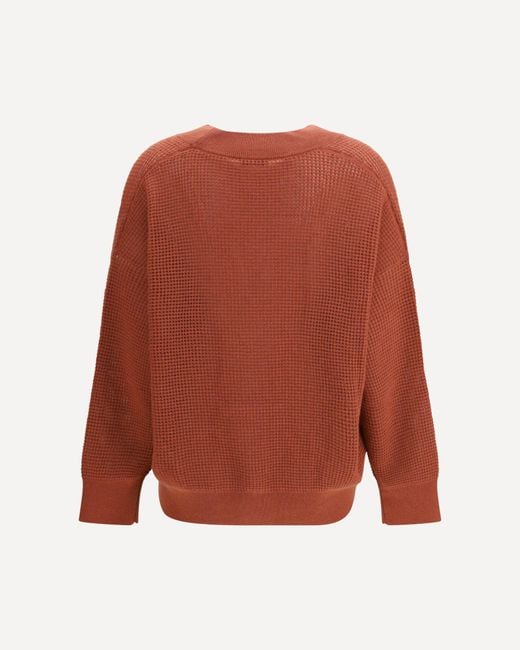 Brunello Cucinelli Orange Buttoned Cashmere Cardigan