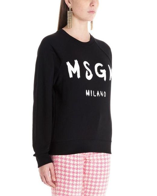MSGM Black Logo Details Hoodie