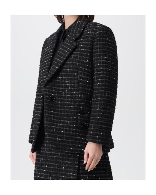 MSGM Black Single Breasted Jacket