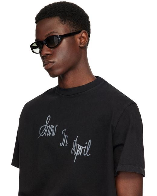 Our Legacy White Unwound Oval Sunglasses for men