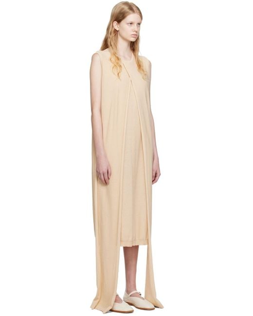 Lemaire Natural Tied-Waist Cotton Dress