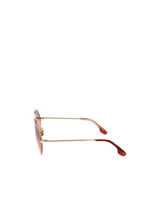 Victoria Beckham Pink Oval-Frame Sunglasses