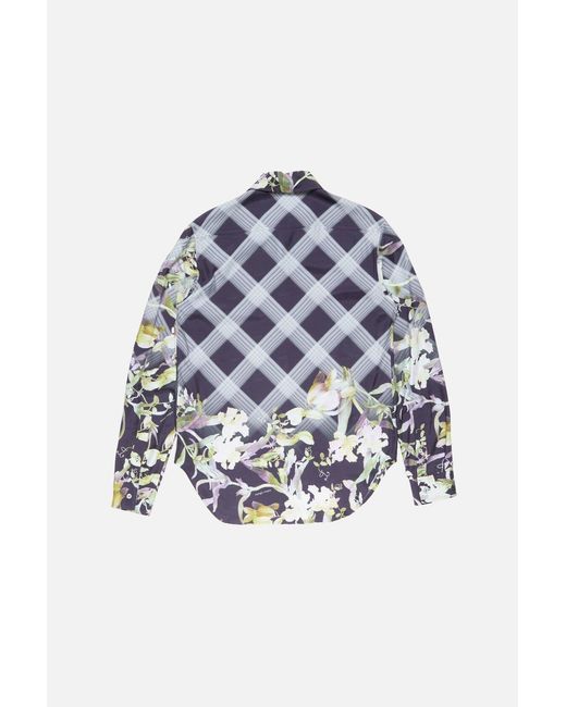 Acne Blue Floral-Print Shirt for men