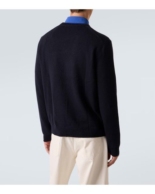 arch4 Blue Diamond Pattern Knitted Sweater for men