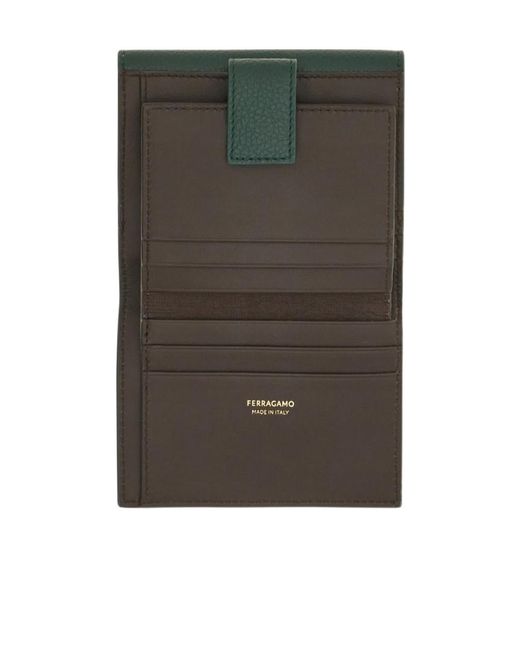 Ferragamo Green Ferragamo Gancini Compact Wallet