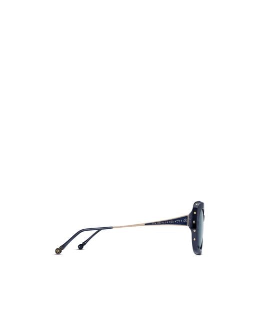 Matsuda Blue Stud-Embellished Oversized-Frame Sunglasses for men