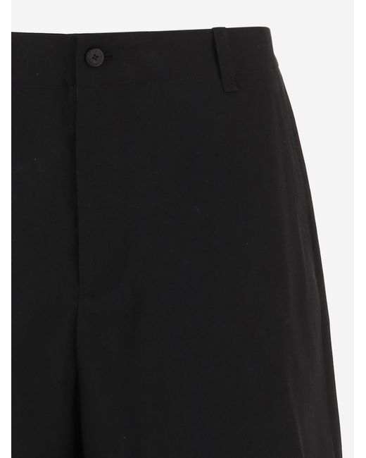 Jacquemus Black Mid Rise Pleat Detailed Shorts for men