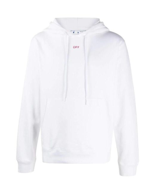 Off-White c/o Virgil Abloh White Logo Hooded Sweater for men