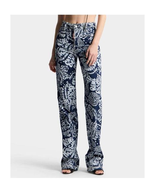 DSquared² Blue Straight Jeans