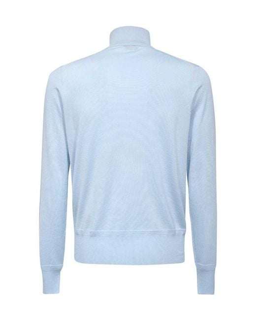 Tom Ford Blue Turtleneck Sweater for men