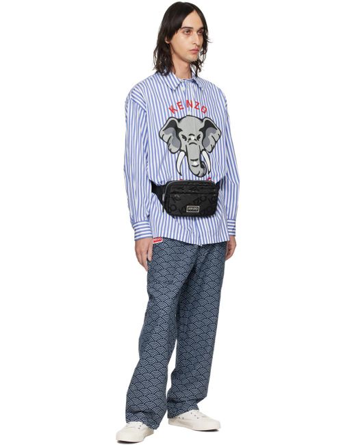 KENZO White Logo Pattern High Upper Board Shoes for men