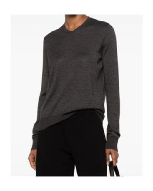 The Row Gray Ondre V-Neck Knitted Jumper