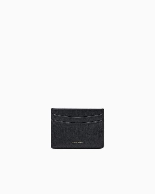 Emporio Armani Black Logo-Printed Card Case