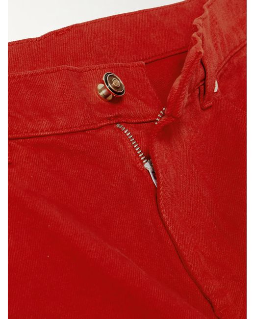 Gabriela Hearst Red High-Waisted Straight Leg Jeans