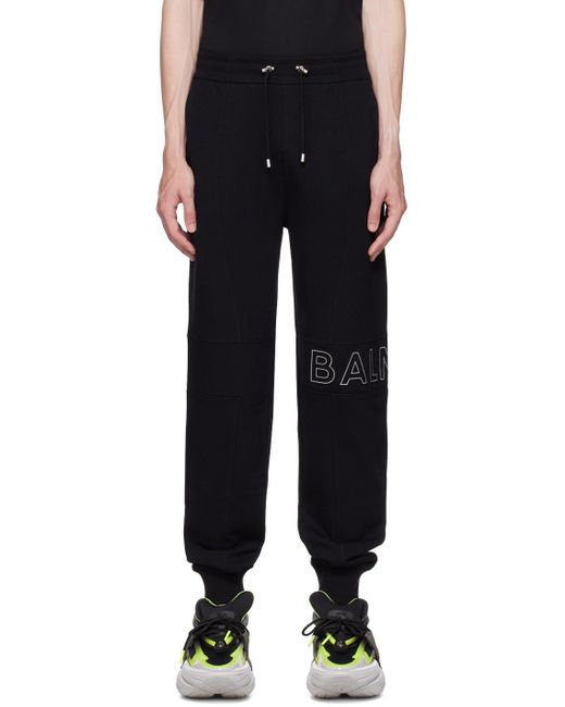 Balmain Black Sweatpants for men