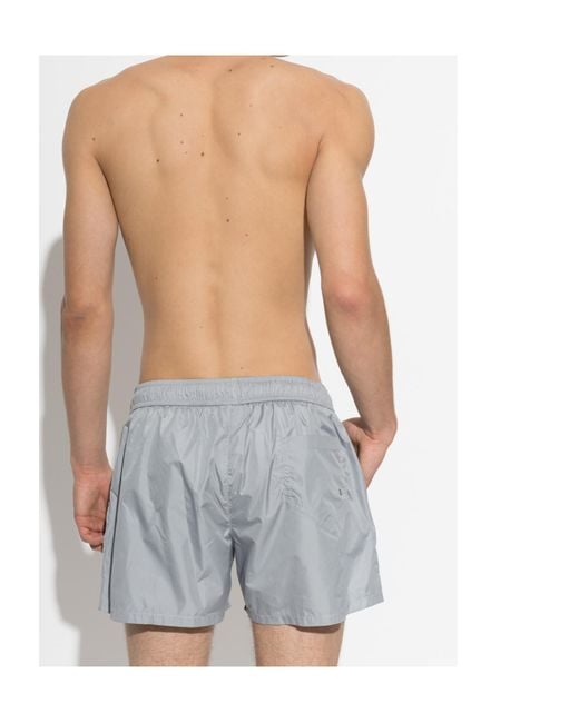 Moschino Blue Drawstring Swim Trunks for men
