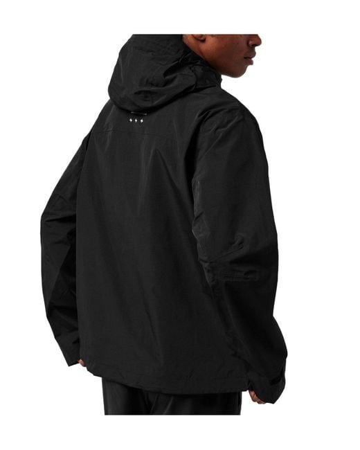 Represent Black Hooded Shell Jacket for men