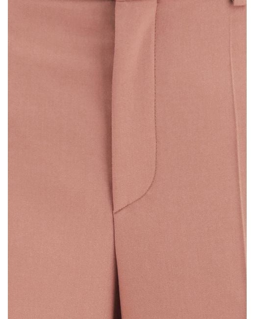 Chloé Pink Casual Trousers With Belt Loops