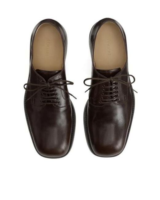 Lemaire Brown Shiny Buffalo Leather for men
