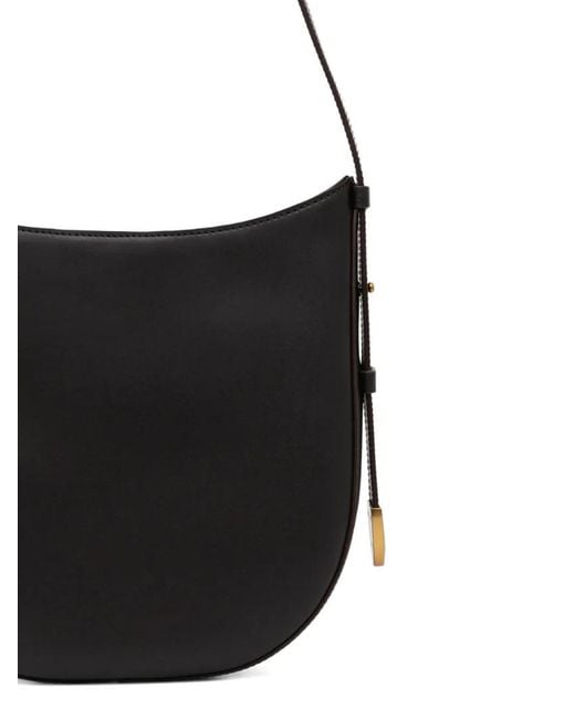 Sessun Black Leather Cross Body Bag