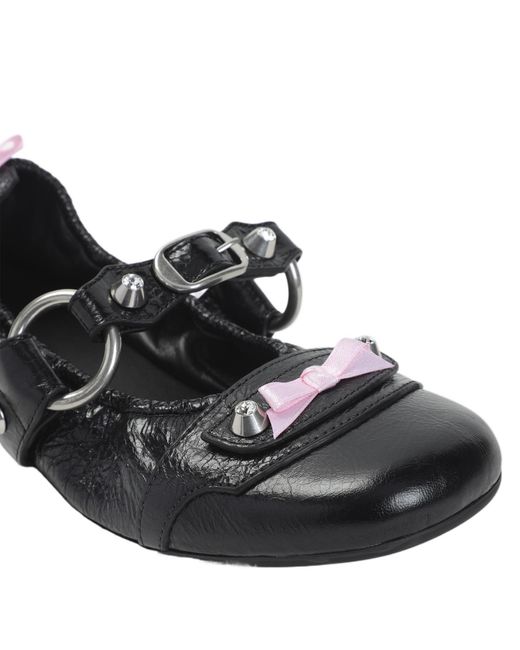 Balenciaga Black City Flat Shoes