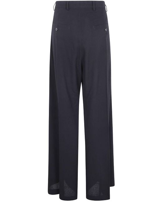 Rick Owens Blue Belas Zip-Fastening Wide-Leg Trousers