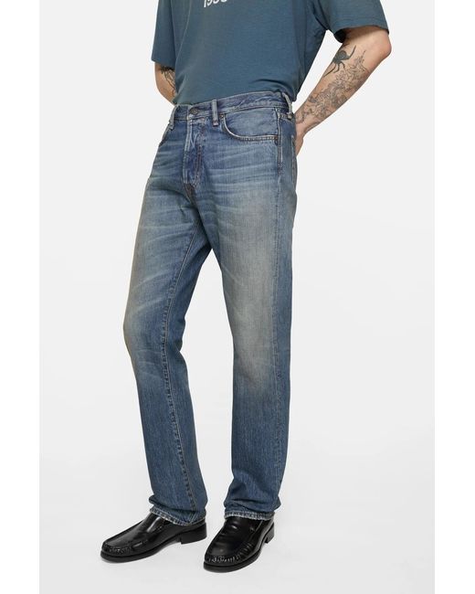 Acne Blue Regular Fit Jeans for men