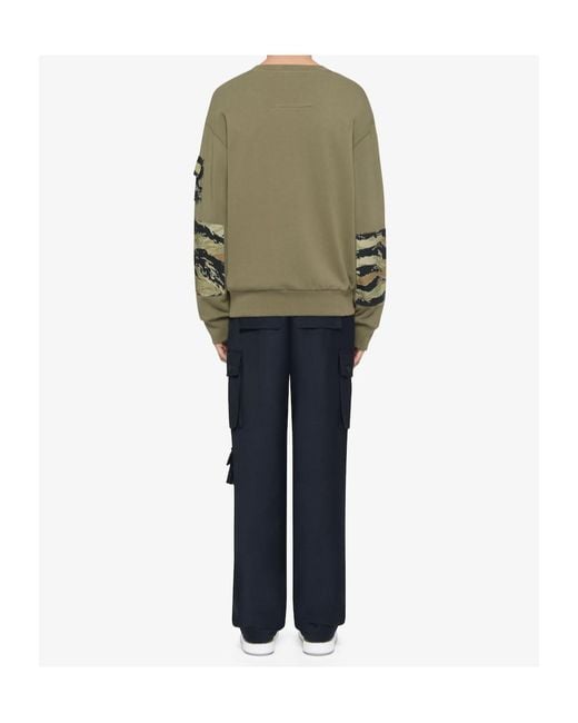 Givenchy Green Camo Patch Crewneck Sweatshirt for men