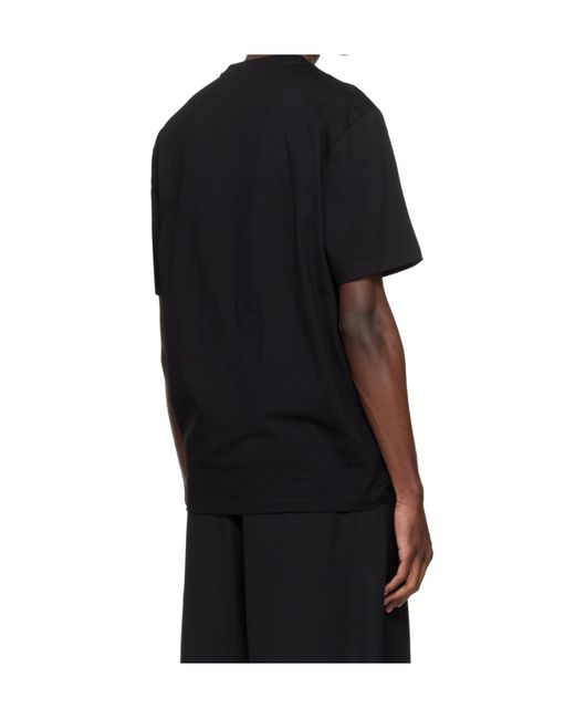 Versace Black Compact Cotton-Jersey T-Shirt for men