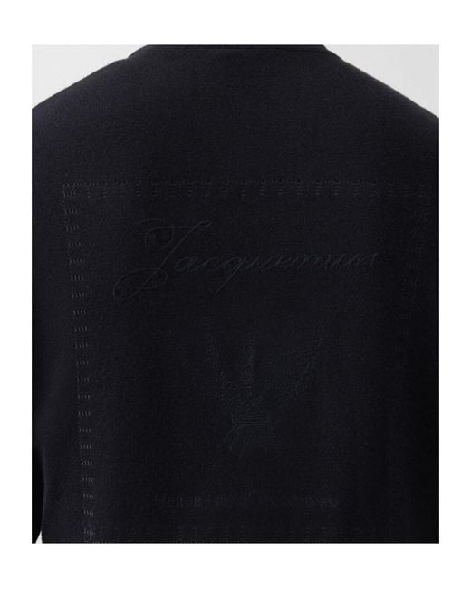 Jacquemus Black Wool Embroidered Sweater for men
