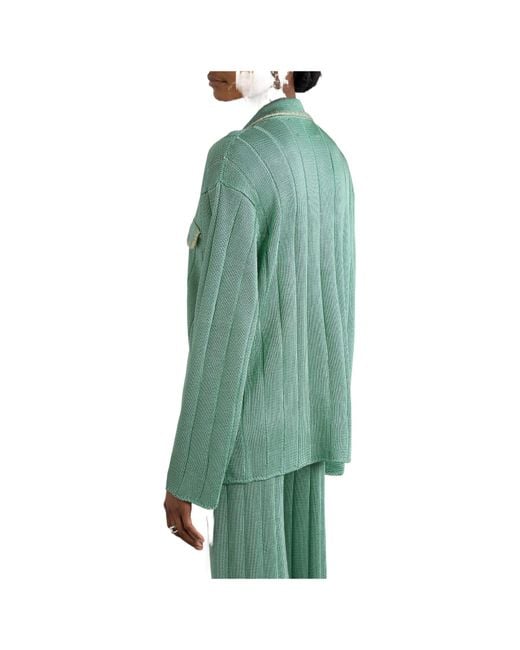Calle Del Mar Green Rib-Knit Shirt