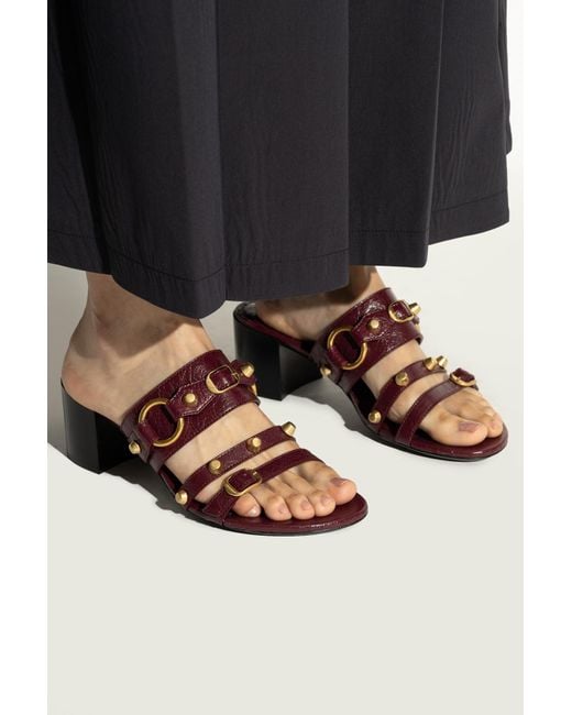 Balenciaga Brown Heeled Mules